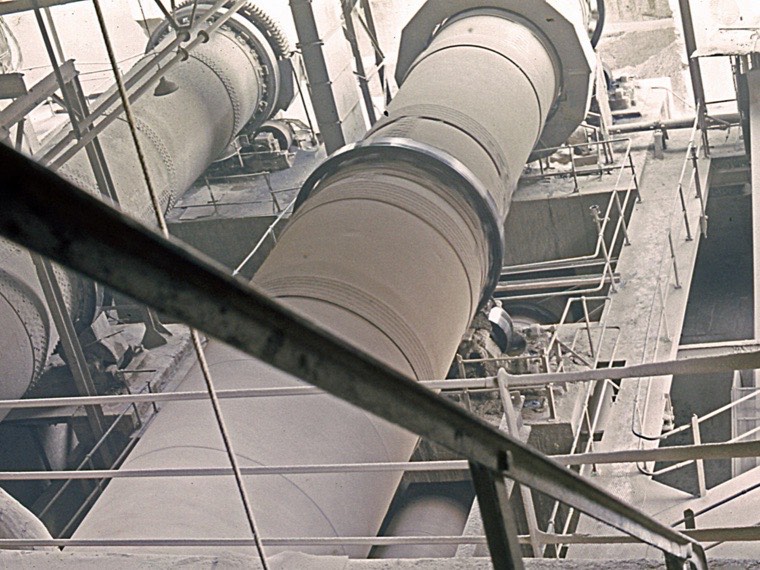 Rotary kilns at a cement plant
